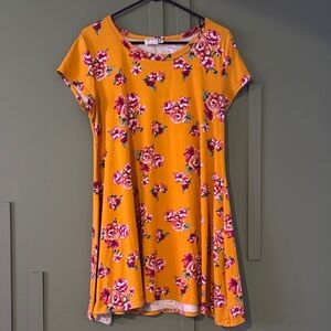 Floral Orange Dress